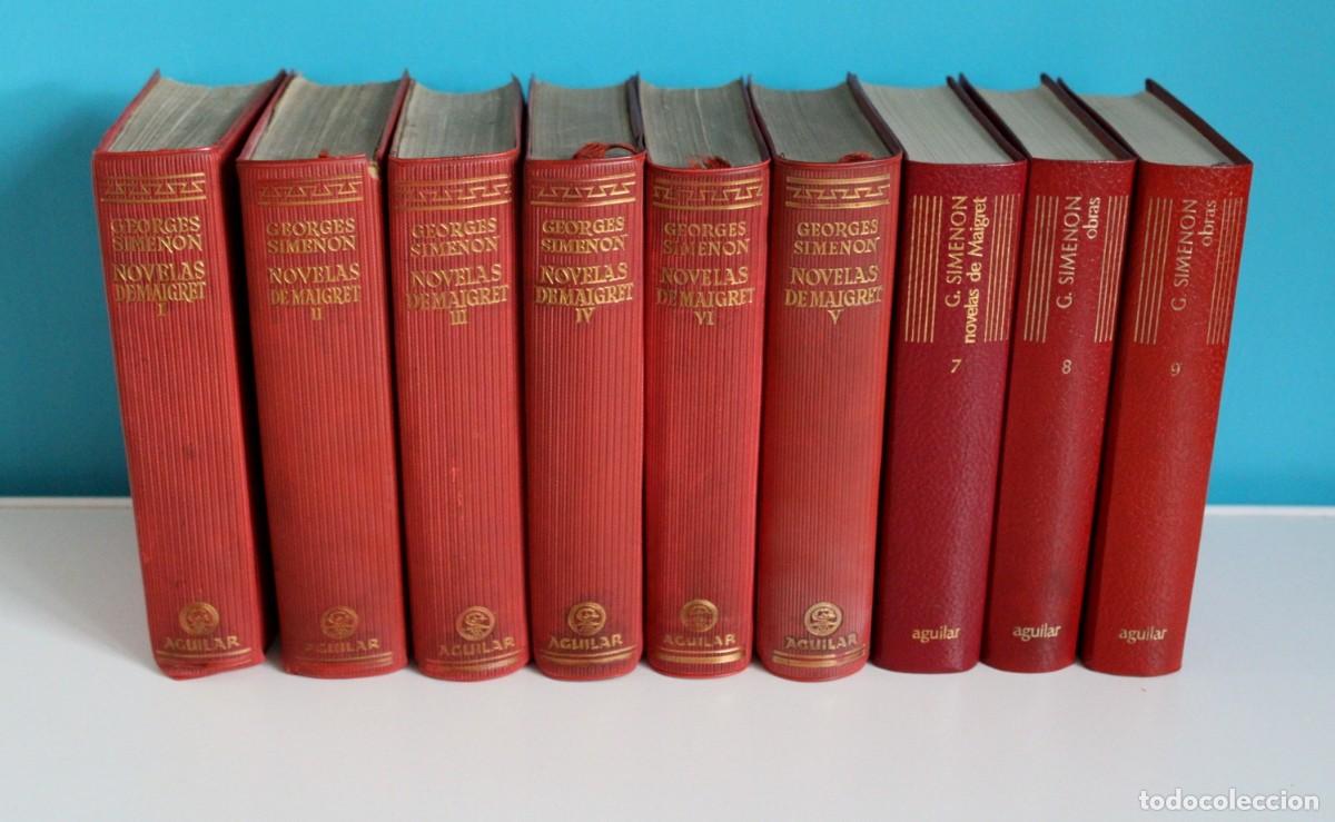 Second hand books: Georges Simenon - Novelas de Maigret 9 tomos I II III IV V VI 7 8 9 - Aguilar