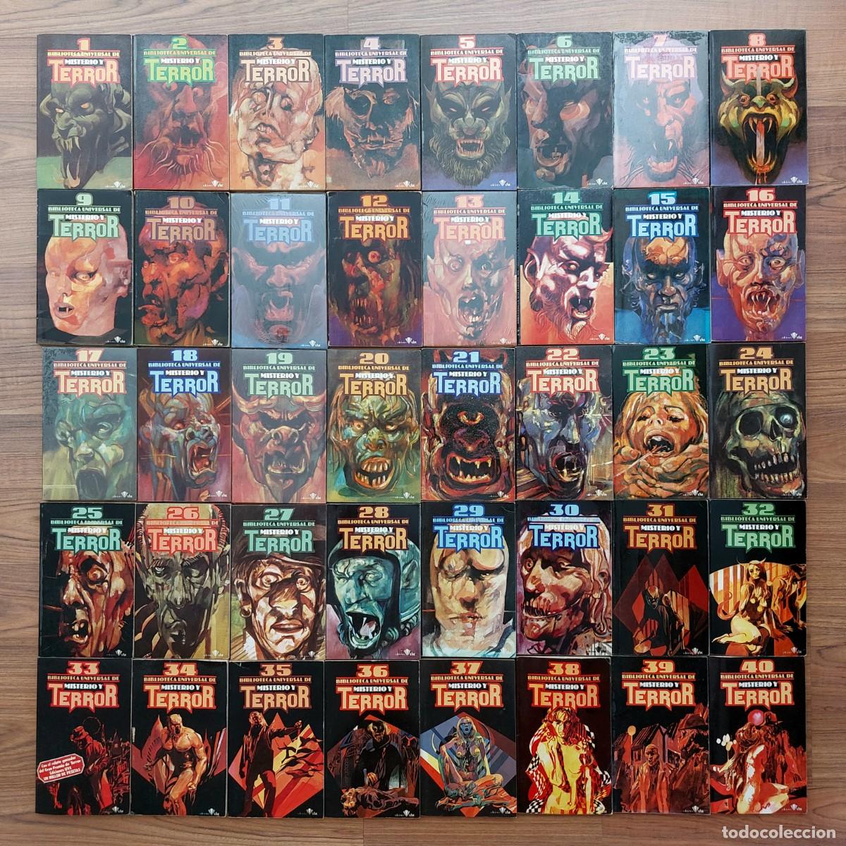 Libros de segunda mano: BIBLIOTECA UNIVERSAL DE MISTERIO Y TERROR (COMPLETA) - LOTE 40 LIBROS (5 NUEVOS Y PRECINTADOS)