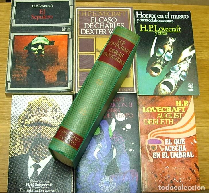Libros de segunda mano: Lote 6 Libros Terror Misterio H.P. LOVECRAFT 1966-1978