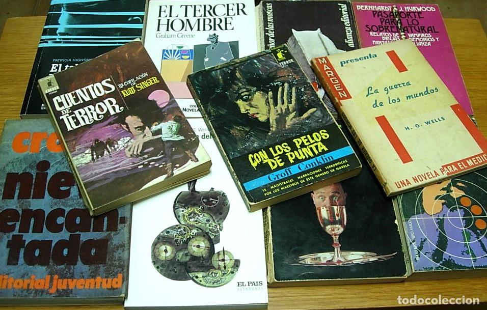 Libros de segunda mano: Lote 11 Libros Novela Negra Polic&iacute;aca Terror Ciencia Ficci&oacute;n Misterio Suspense 1959-2004