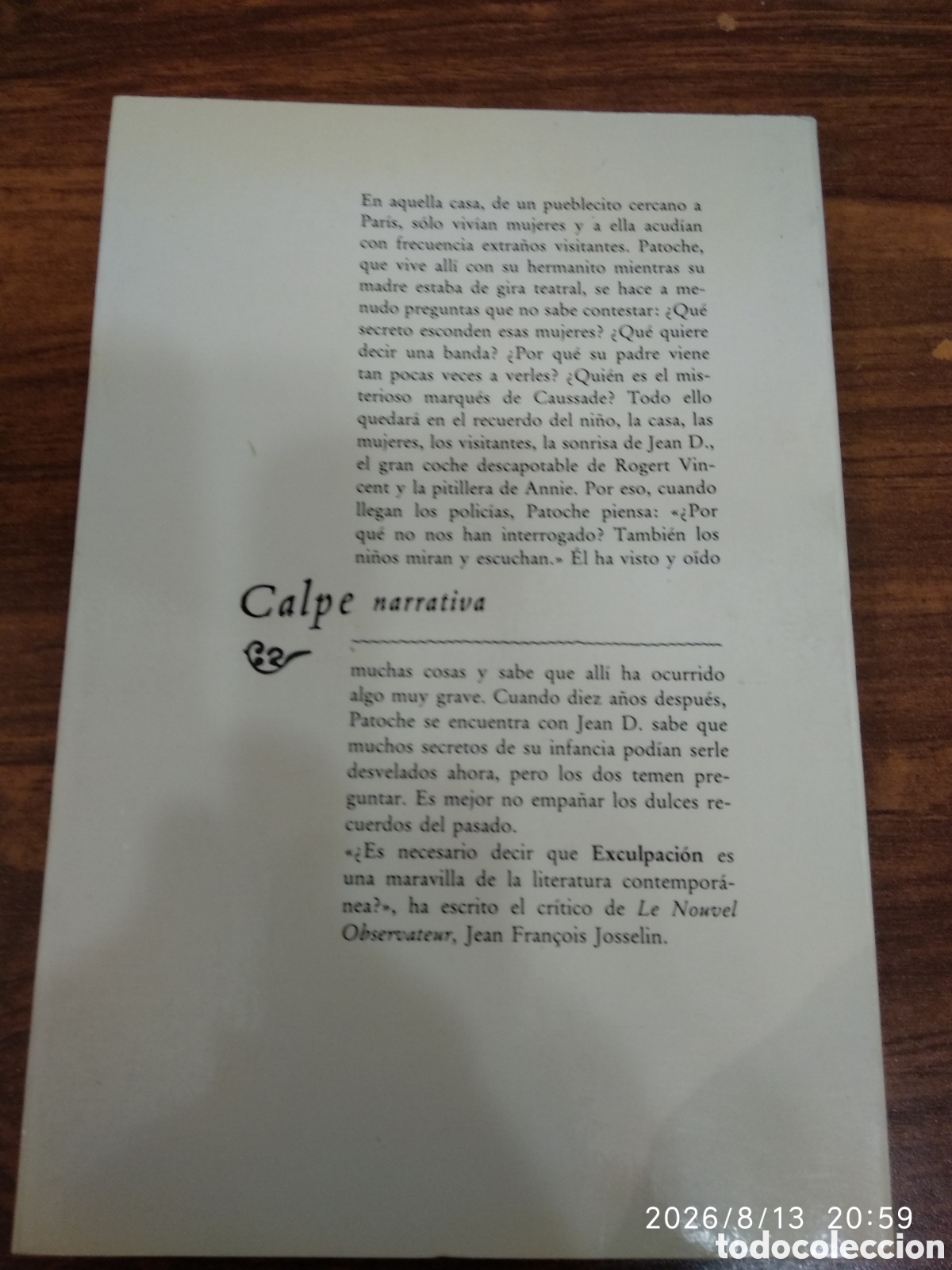 Libros de segunda mano: Exculpaci&oacute;n (Patrick Modiano) - Foto 4