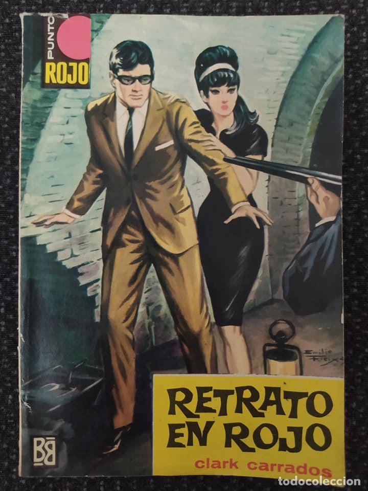 Libros de segunda mano: Novelas antiguas bolsilibros coleccion punto rojo 43 &rdquo;Retrato en rojo&rdquo; Clark Carrados