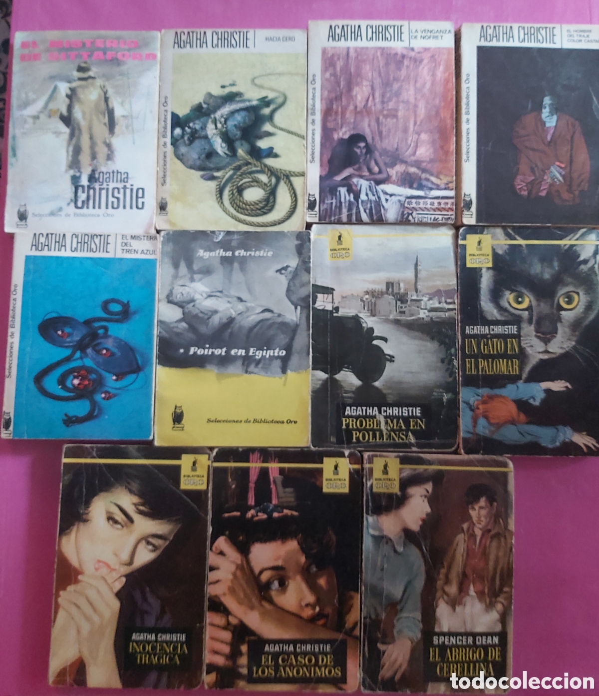 Libros de segunda mano: 11 LIBROS BIBLIOTECA DE ORO AGATHA CHRISTIE EDITORIAL MOLINO A&Ntilde;OS 50 Y 60