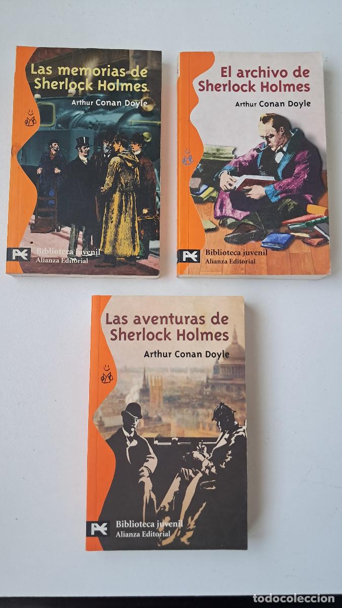 Libros de segunda mano: Lote 3 novelas Sherlock Holmes (Memorias, Aventuras y Archivo) - Arthur Conan Doyle - Alianza