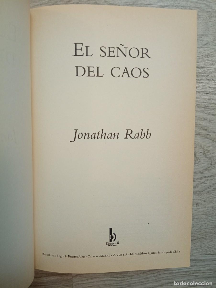 Libros de segunda mano: Jonathan Rabb. El se&ntilde;or del caos - Foto 2