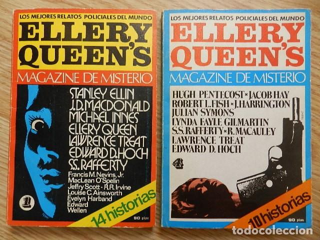 Libros de segunda mano: Lote 2 ELLERY QUEEN&acute;S Magazine del MISTERIO n&ordm; 1 y 4 a&ntilde;o 1976 Relatos policiales Ediciones AURA
