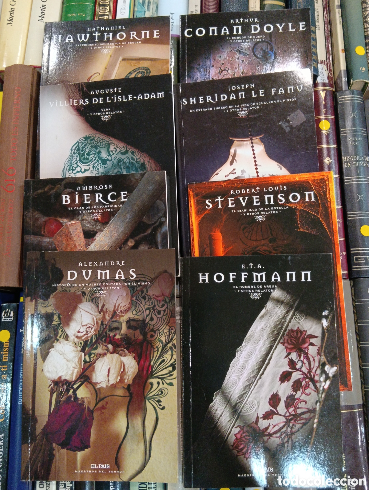 Libros de segunda mano: Lote de 8 libritos de cuentos fant&aacute;sticos publicados El Pais en su coleccion Maestros del Terror