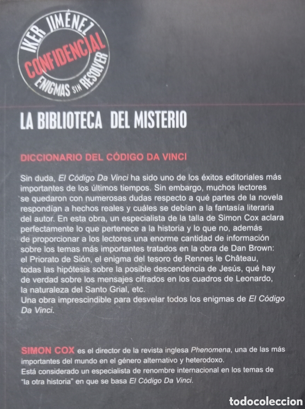 Libros de segunda mano: DICCIONARIO DEL CODIGO DA VINCI - SIMON COX - Foto 2