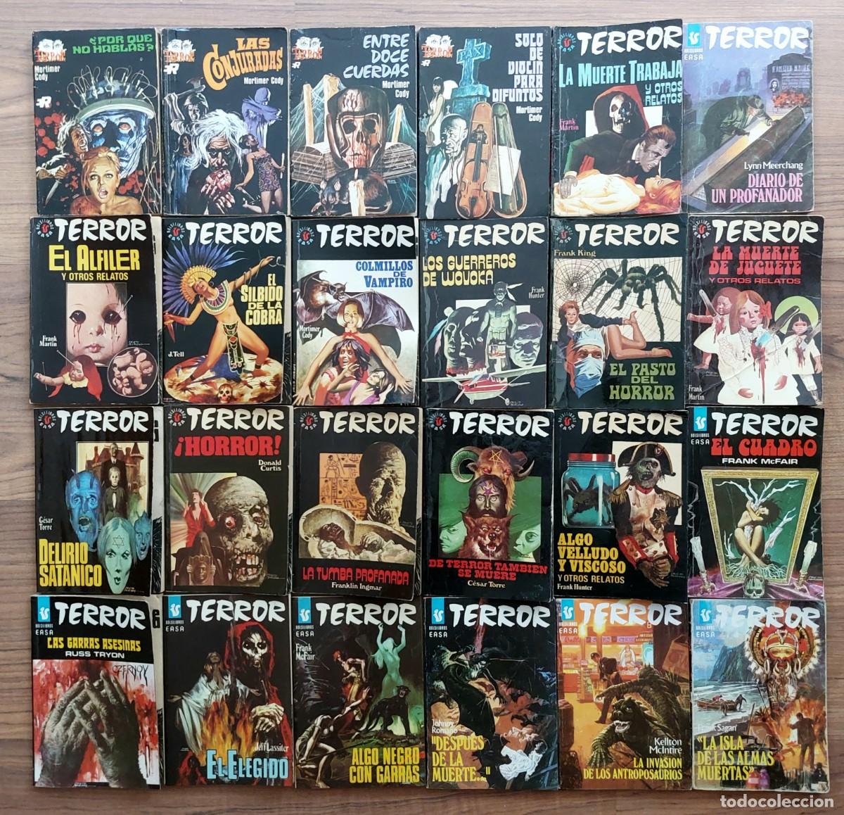 Libros de segunda mano: EASA TERROR -ROLLAN TERROR - LOTE 24 NOVELAS ANTIGUAS-BOLSILIBROS-PULP