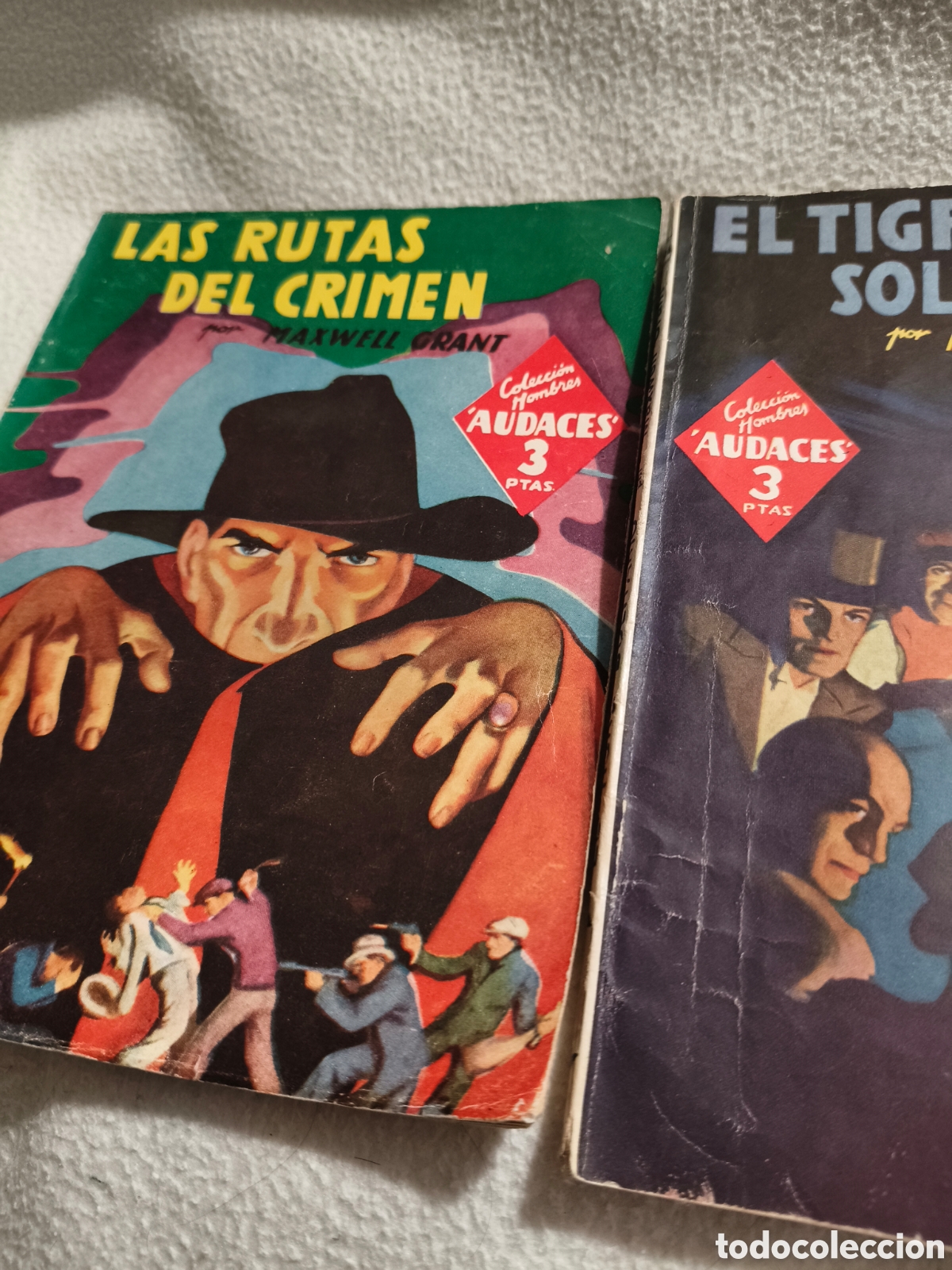 Libros de segunda mano: Lote 2 Novelas LA SOMBRA - Hombres Audaces (Editorial Molino, 1947-1948) - Maxwell Grant