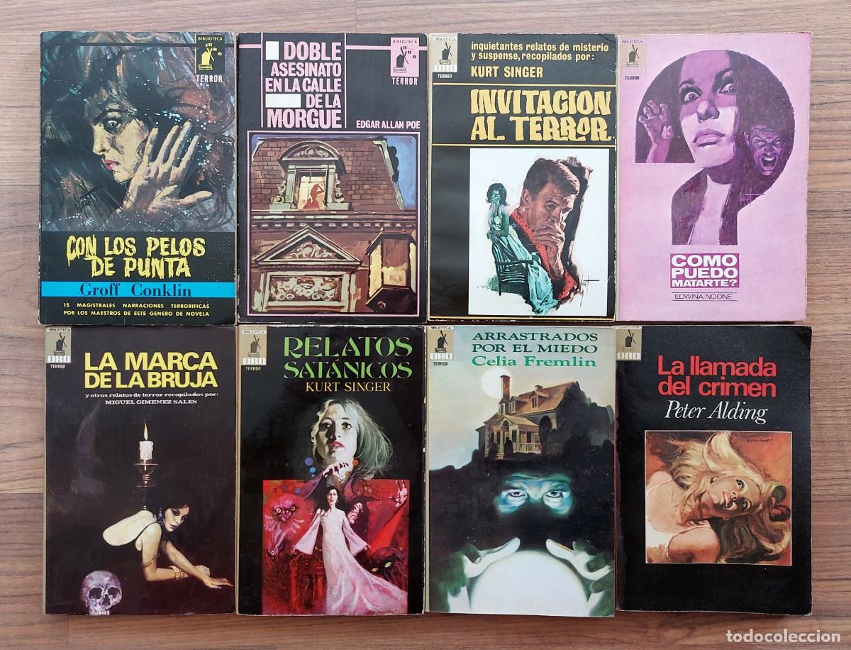 Libros de segunda mano: BIBLIOTECA ORO TERROR EDITORIAL MOLINO - LOTE 8 NOVELAS ANTIGUAS (BUEN ESTADO)