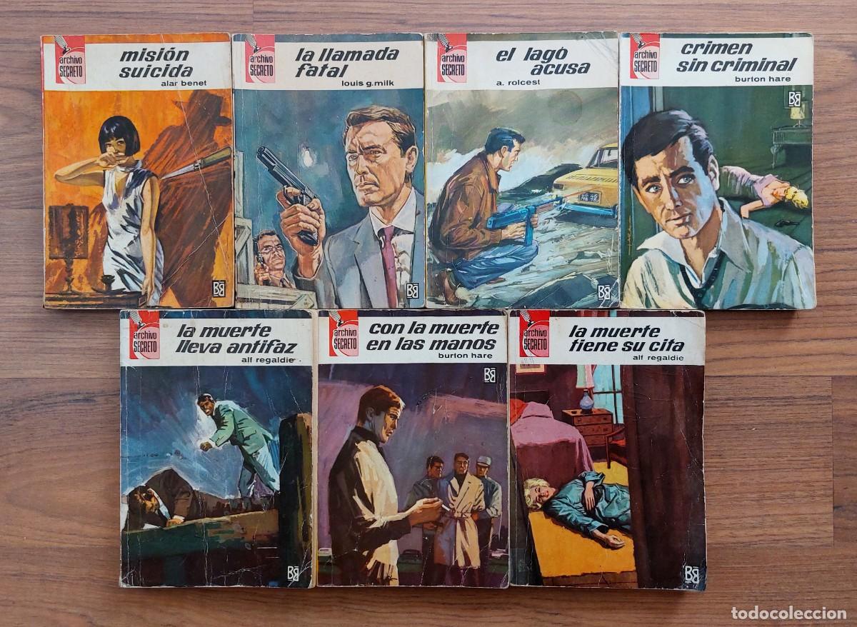 Libros de segunda mano: LOTE 7 NOVELAS ANTIGUAS ARCHIVO SECRETO - NOVELAS-BOLSILIBROS-PULP