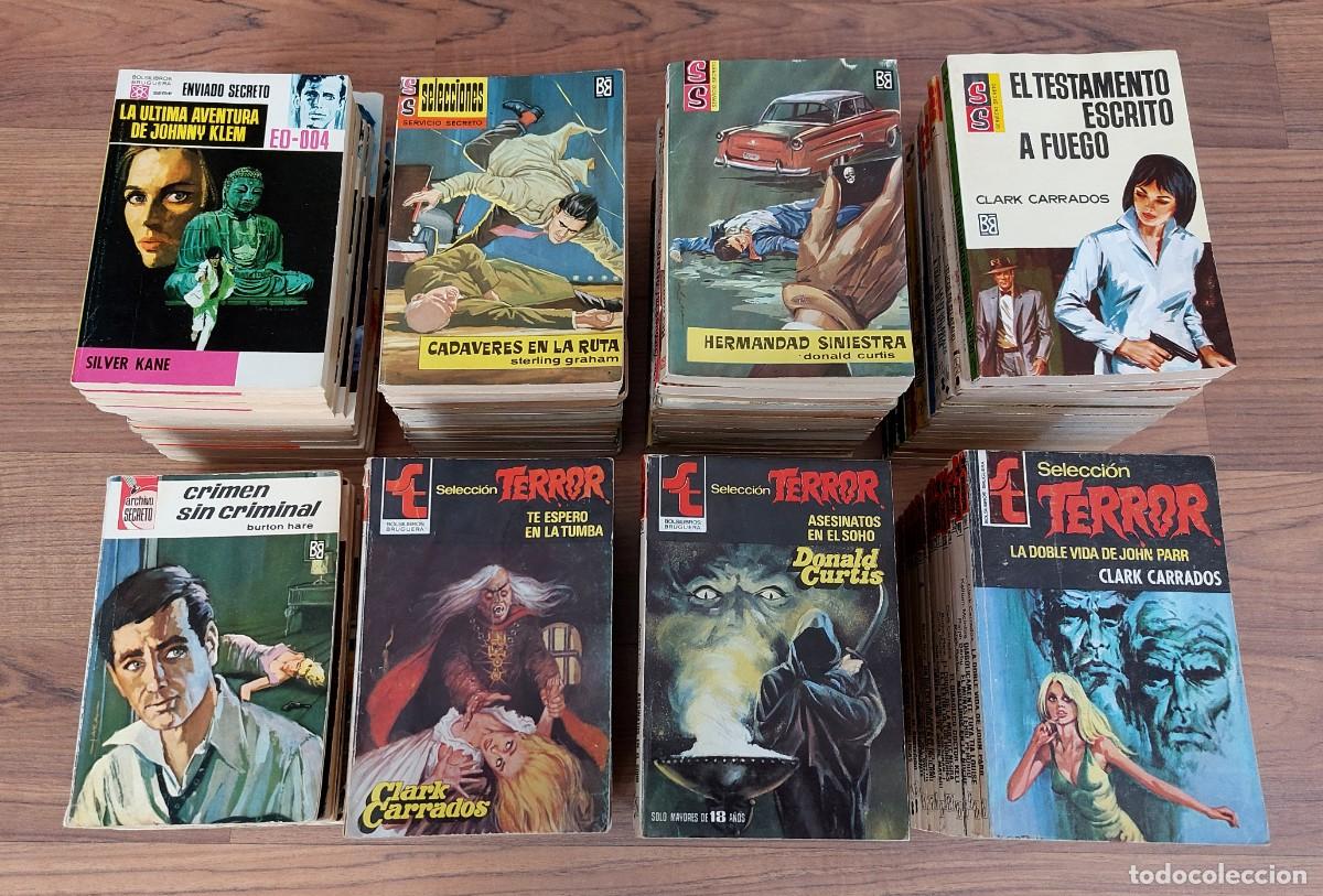 Livres d'occasion: LOTE CONJUNRO 117 NOVELAS ANTIGUAS DE TERROR-POLICIACO - BOLSILIBROS-PULP (BUEN ESTADO)