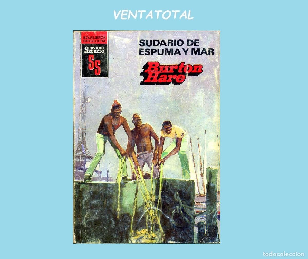 Libros de segunda mano: A&Ntilde;O 1983 MINI LIBRO ANTIGUO POLICIACO SUDARIO DE ESPUMA Y MAR MIDE 15X11 CM 93 PAGINAS