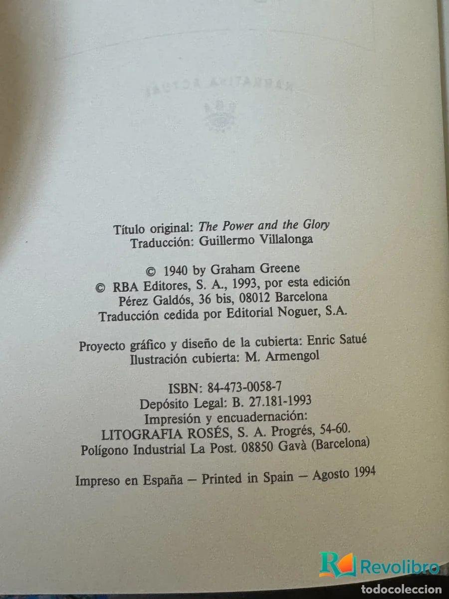 Libros de segunda mano: El poder y la gloria - Graham Greene - Foto 2