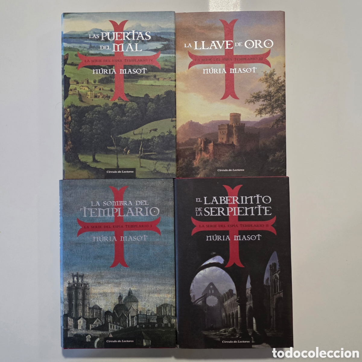 Libros de segunda mano: N&uacute;ria Masot: La serie del esp&iacute;a templario COMPLETA (4 tomos, C&iacute;rculo de Lectores)