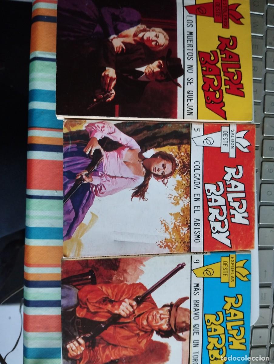 Libri di seconda mano: 3 novelas Ralph Barby oeste saloon 5-pistoleros 9-espuelas 9 Olimpic ediciones nuevas 1988