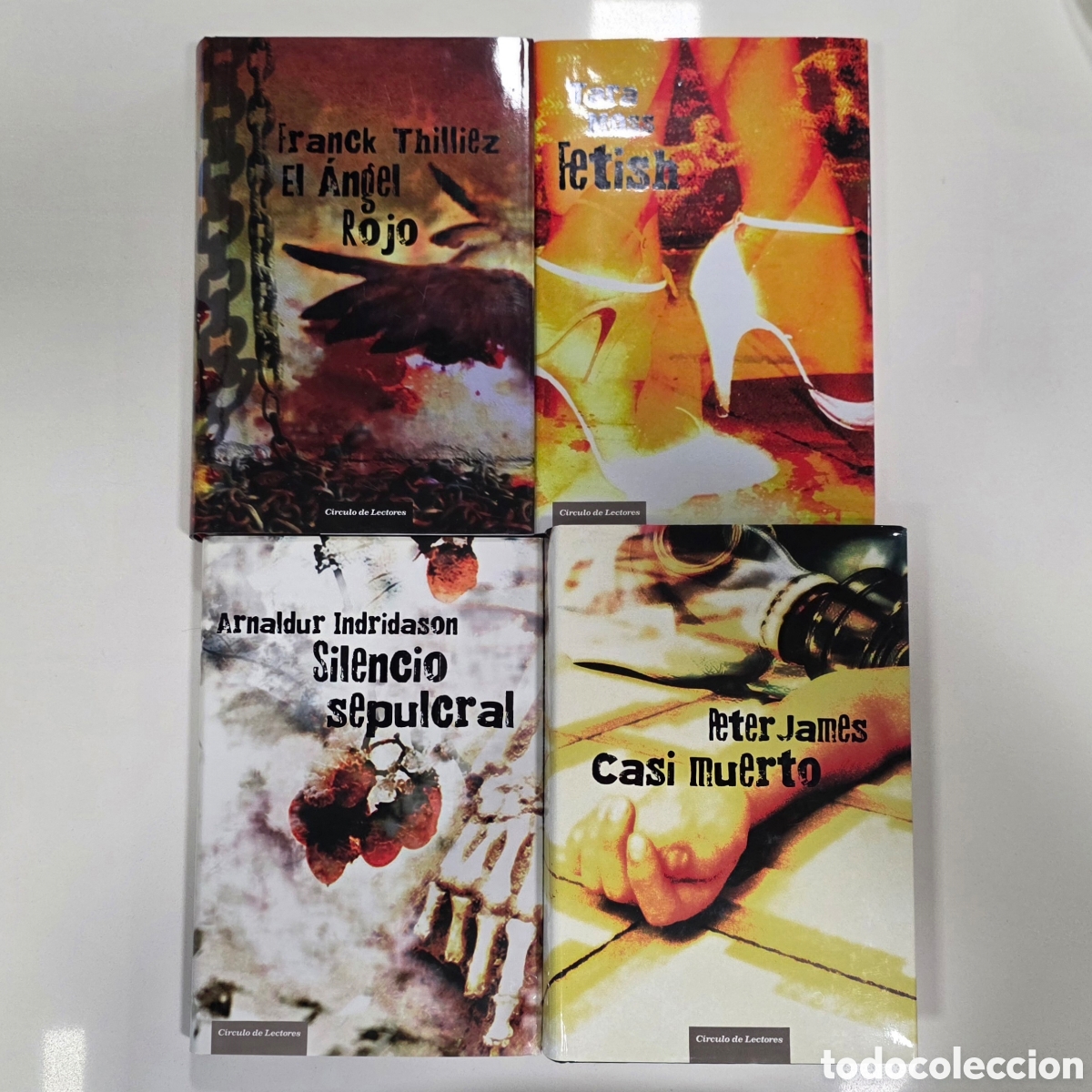 Livros em segunda m&atilde;o: Lote 4 thriller C&iacute;rculo de Lectores - El &aacute;ngel rojo, Fetish, Casi muerto, Silencio sepulcral