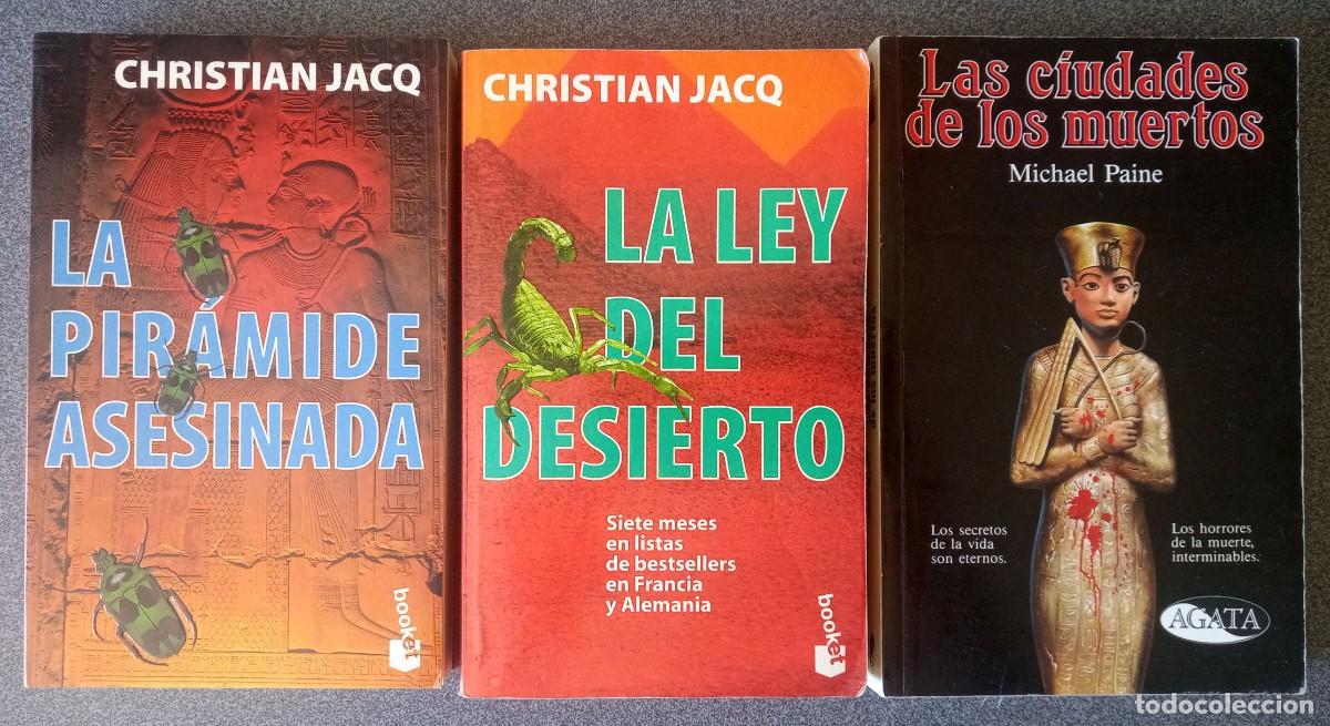Libri di seconda mano: Lote libros La Piramide Asesinada La Ley Del Desierto Ciudades De Los Muertos Christian Jacq