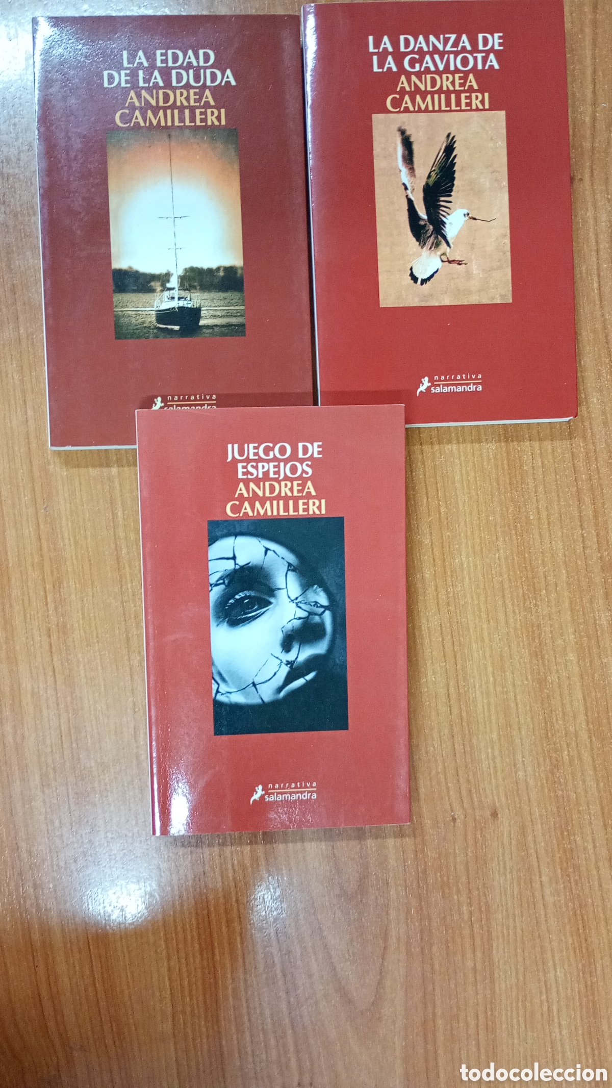 Livres d'occasion: Lote tres libros Andrea Camilleri: danza gaviota, juego espejos, edad de la duda