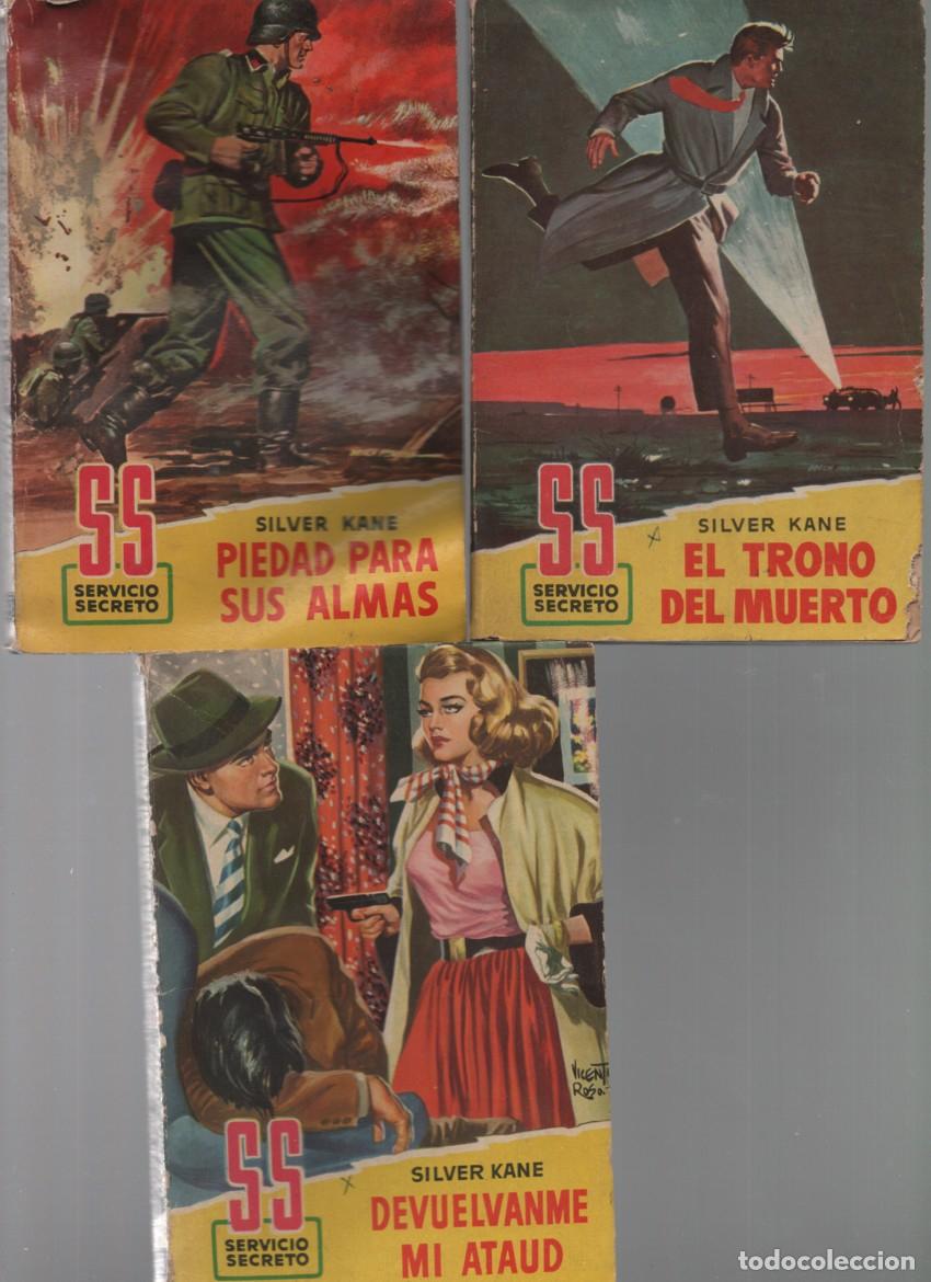 Libros de segunda mano: SERVICIO SECRETO. SILVER KANE: LOTE 3 NOVELAS. N&Uacute;M: 281-284-428. BRUGUERA, 1&ordf; EDICION. VER DESCRIPC