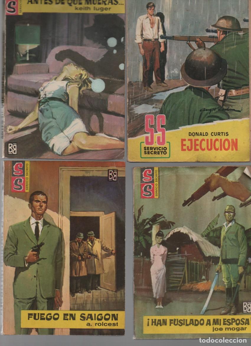 Libros de segunda mano: SERVICIO SECRETO. LOTE 4 NOVELAS. N&Uacute;M: 512-648-708-744. BRUGUERA, 1&ordf; EDICION. VER DESCRIPCION