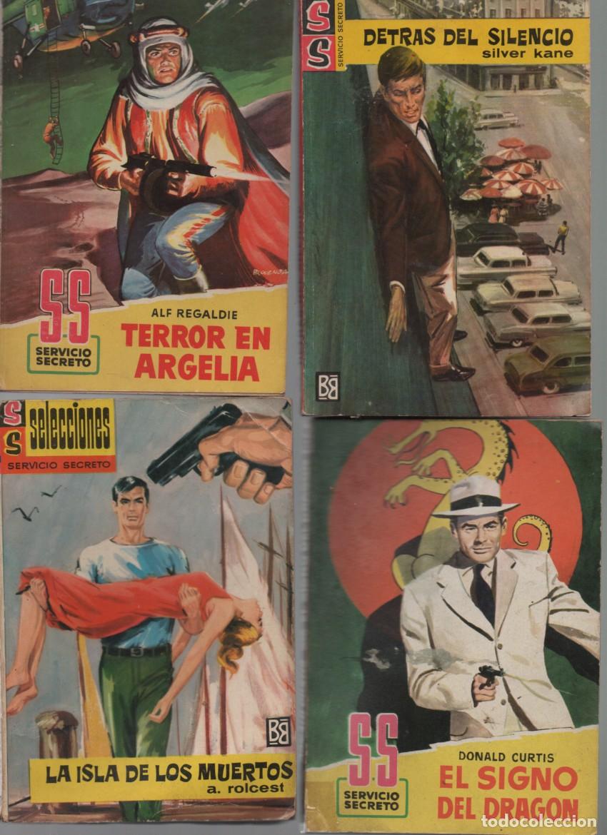 Libros de segunda mano: SERVICIO SECRETO. LOTE 4 NOVELAS. N&Uacute;M: 47-436-479-737. BRUGUERA, 1&ordf; EDICION. VER DESCRIPCION