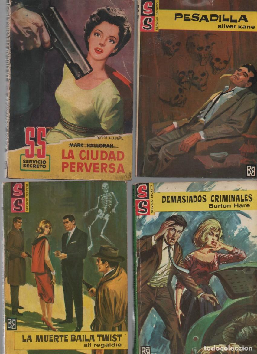 Libros de segunda mano: SERVICIO SECRETO. LOTE 4 NOVELAS. N&Uacute;M: 231-696-727-742. BRUGUERA, 1&ordf; EDICION. VER DESCRIPCION