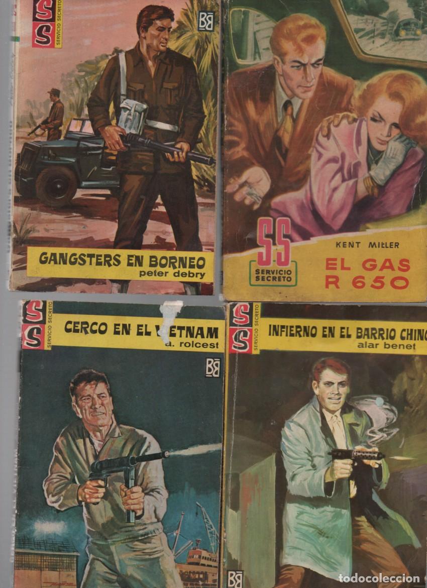 Libros de segunda mano: SERVICIO SECRETO. LOTE 4 NOVELAS. N&Uacute;M: 19-690-745-774. BRUGUERA, 1&ordf; EDICION. VER DESCRIPCION
