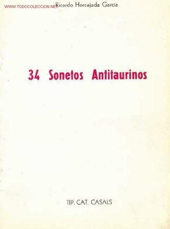 Libros de segunda mano: 34 SONETOS ANTITAURINOS - Foto 1