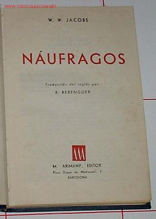 Libros de segunda mano: JACOBS, W. W. - NAUFRAGOS - Foto 1