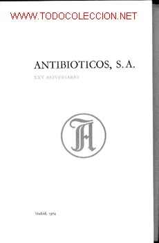 Libros de segunda mano: ANTIBI&Oacute;TICOS, S.A.