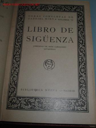 Libros de segunda mano: El libro de Sig&uuml;enza. G. Mir&oacute;. 1.938 - Foto 1