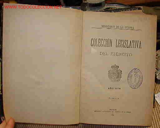 Libros de segunda mano: Colecci&oacute;n legislativa del Ej&eacute;rcito, 1876 - Foto 1