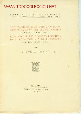 Libros de segunda mano: Noticias Recibidas de Europa por el CORREO DE ESPA&Ntilde;A y por via del JANEIRO (1781)/ Extracto de las