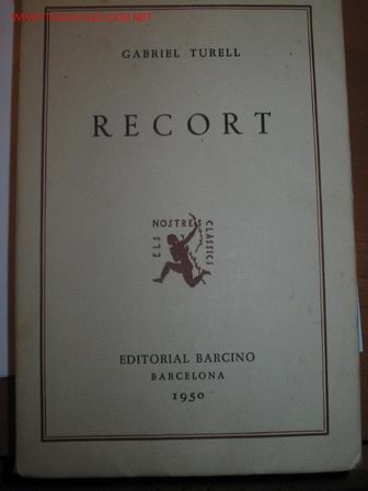 Libros de segunda mano: RECORT. Gabriel Turrell. Colecci&oacute; Els Nostres Clasics. - Foto 1