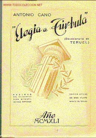 Libros de segunda mano: ELEGIA A TURBULA (Devocionario de Teruel)