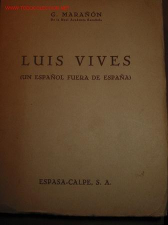 Libros de segunda mano: LUIS VIVES. Gregorio Mara&ntilde;&oacute;n. 1.942 - Foto 1