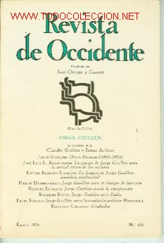 Libros de segunda mano: JORGE GUILLEN Monografico de la Revista de Occidente dedicado al Poeta (Madrid, 1974)