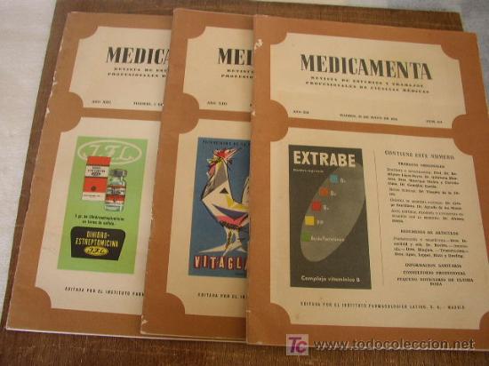 Libri di seconda mano: MEDICAMENTA, REV. DE EST. Y TRAB. PROFESIONALES DE CIENCIAS M&Eacute;DICAS- 3 REVISTAS-N&ordm;. 254, 265, 266.