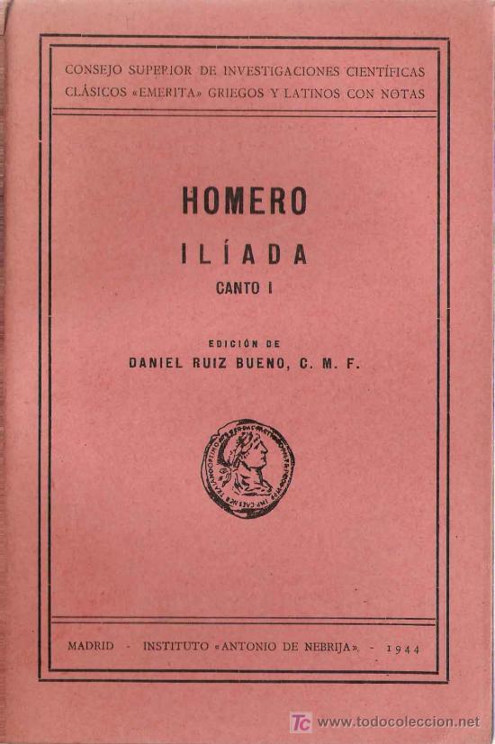 Libros de segunda mano: Il&iacute;ada : Canto I / Homero. - Foto 1