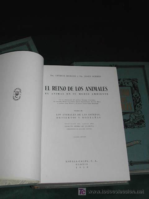 Libros de segunda mano: EL REINO DE LOS ANIMALES de Arthur BERGER y Joseph SCHMID - Foto 2