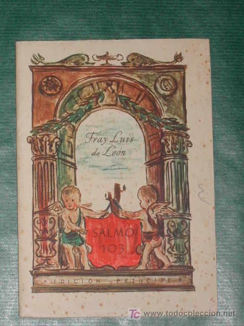 Libros de segunda mano: SALMO 103 (Edici&oacute;n Pr&iacute;ncipe) de Fray Luis de Le&oacute;n - Foto 1