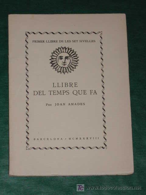 Libros de segunda mano: LLIBRE DEL TEMPS QUE FA de Joan Amades - Foto 1