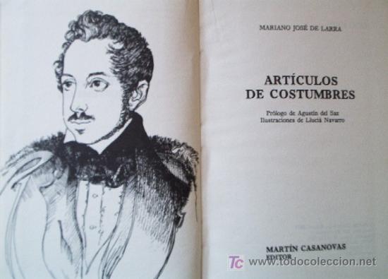 Libros de segunda mano: ARTICULOS DE COSTUMBRES - MARIANO JOSE DE LARRA - Foto 2