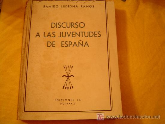 Libros de segunda mano: Discurso A Las Juventudes De Espa&ntilde;a - Foto 1