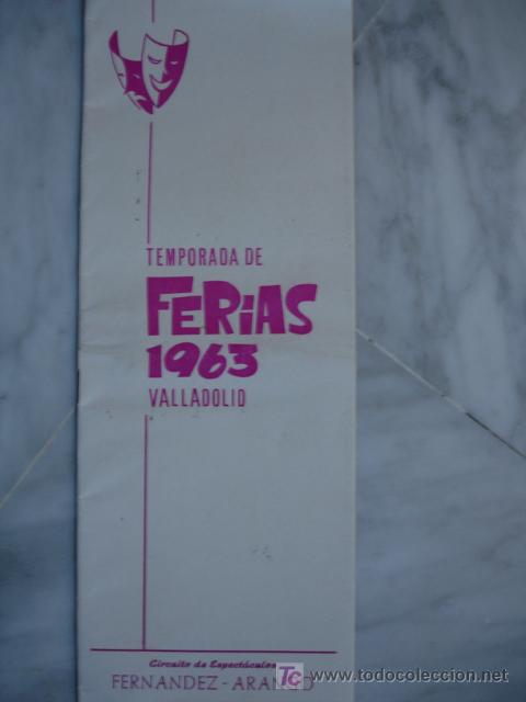 Libros de segunda mano: VALLADOLID,TEMPORADA DE FERIAS 1963 - Foto 1