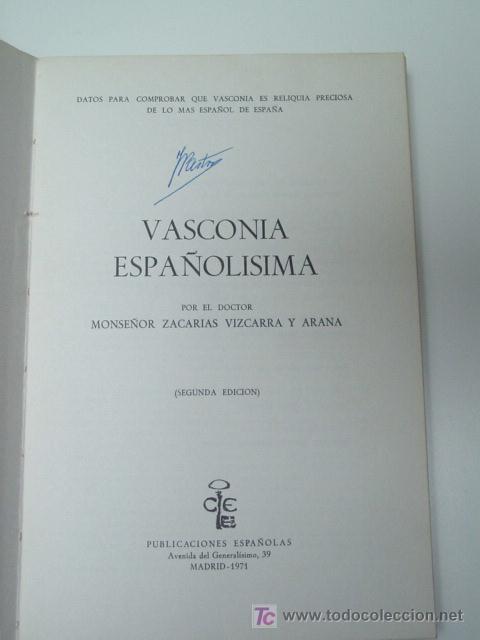 Libros de segunda mano: VASCONIA ESPA&Ntilde;OLISIMA - Foto 2