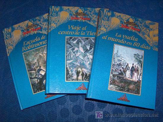 Libros de segunda mano: tres libros de julio verne - Foto 1