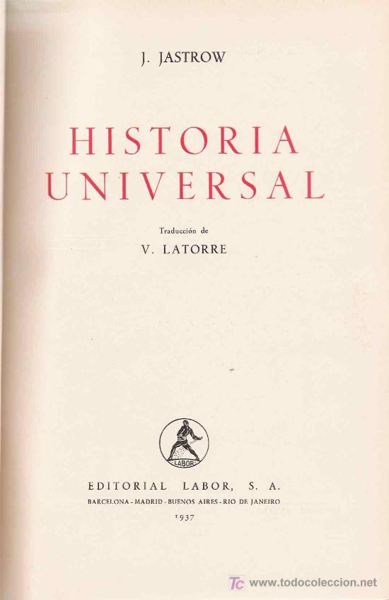 Libros de segunda mano: Historia universal / J. Jastrow - 1937 - Foto 3